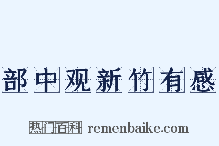 部中观新竹有感是什么意思的图片
